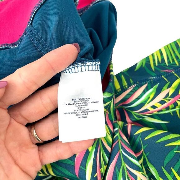 Landsend palm print athletic skorts‎ Sz 2X running hiking gym - Picture 7 of 7